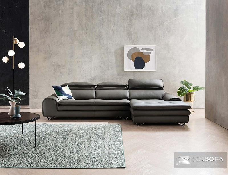 Sofa góc L da bò Ý HNS103