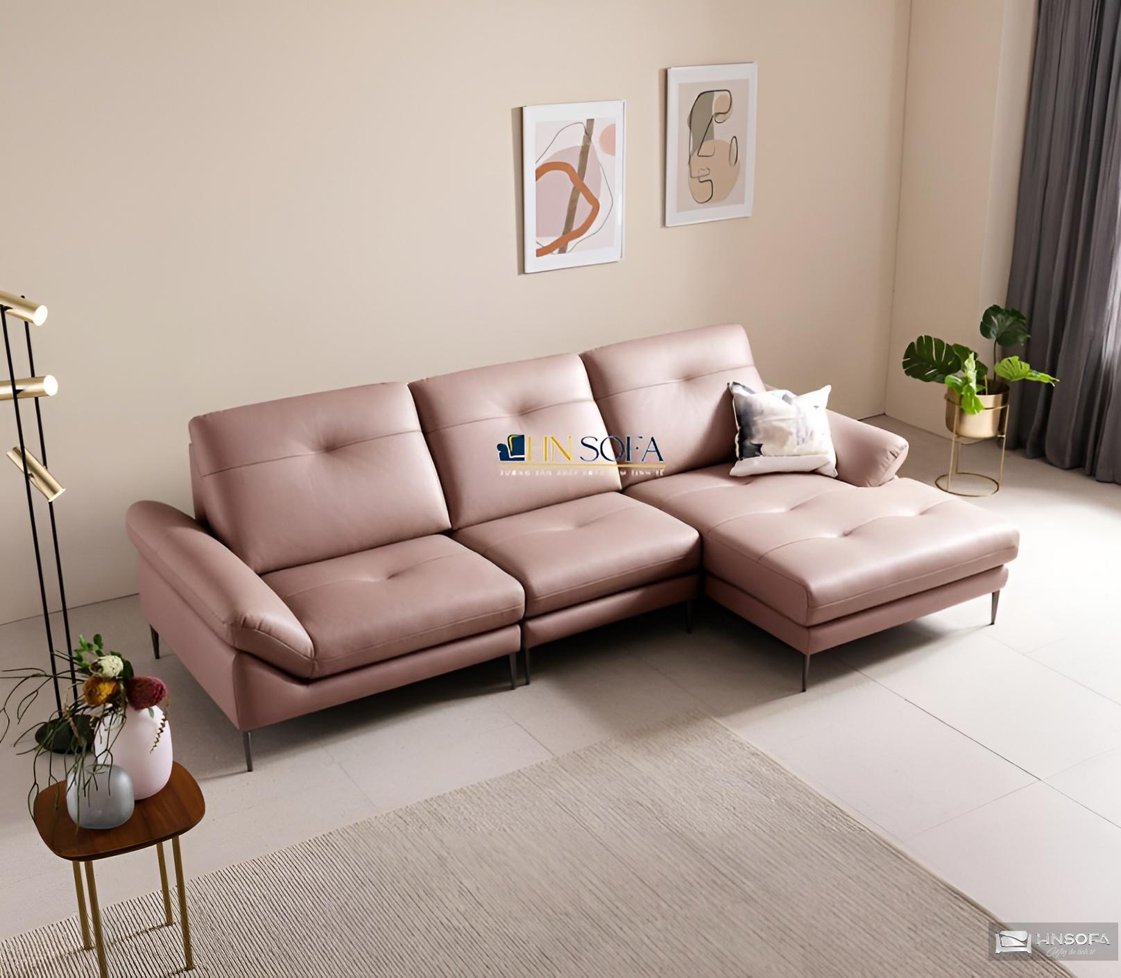 Sofa góc L giả da Hàn Quốc HNS65