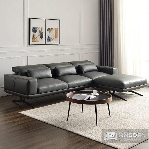 Sofa góc L giả da Hàn Quốc kiểu dáng hiện đại HNS193