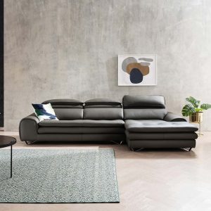 Alternative view of Sofa góc L da bò Ý HNS103 - Tiện nghi xua tan mệt mỏi!
