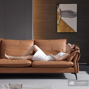 Alternative view of Sofa góc L HNS187, bọc da bò Ý nhập khẩu