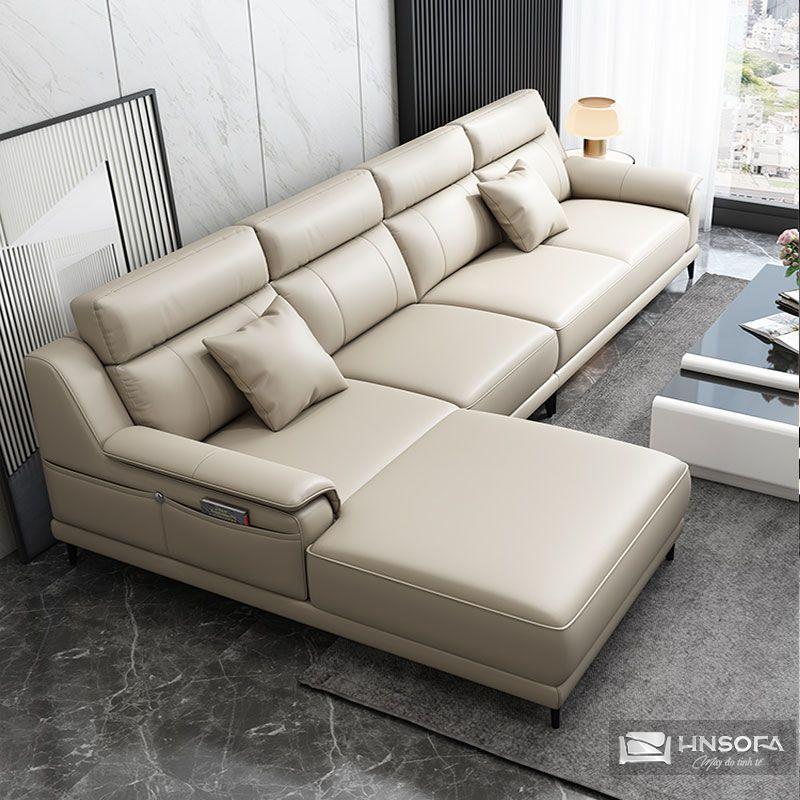 Sofa góc L hiện đại HNS192 bọc da Ý nhập khẩu - Ảnh 4