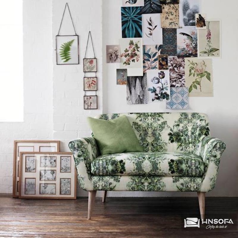 Sofa hoa đơn với hoa văn tinh tế