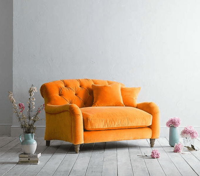 Hình ảnh minh họa cho ghế sofa màu cam