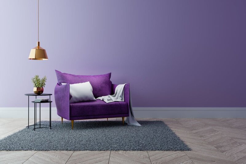 Sofa màu tím dành cho không gian nhỏ