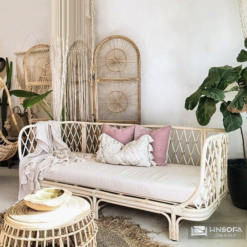 Sofa mây tre đan dạng Daybed