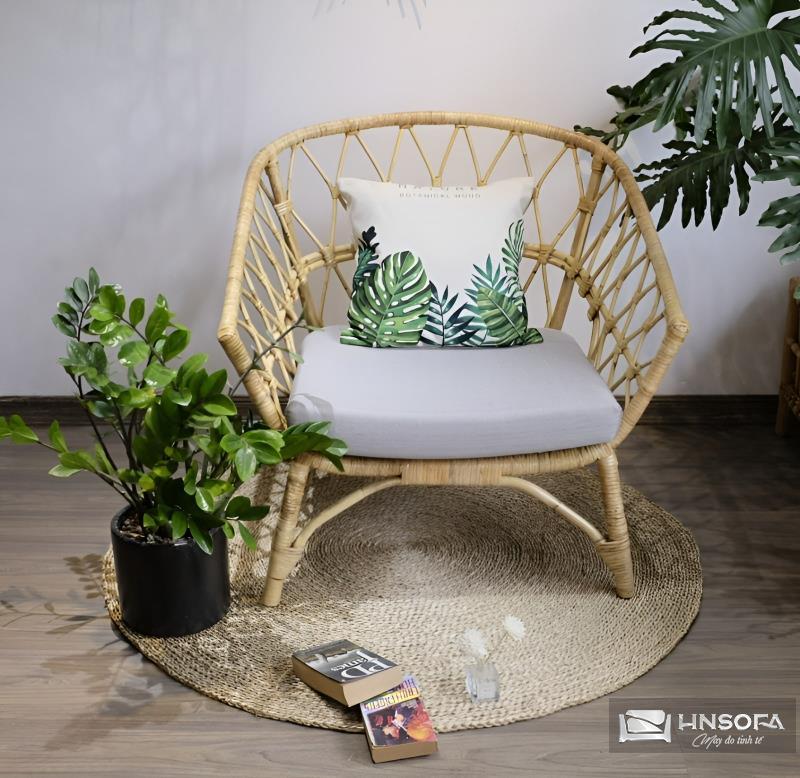 Sofa mây tre đan dạng ghế đơn
