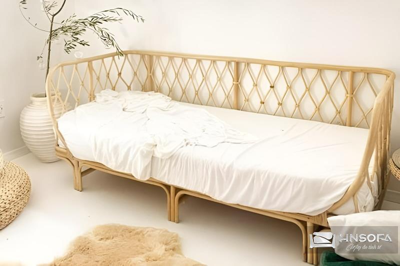 Sofa mây tre giường