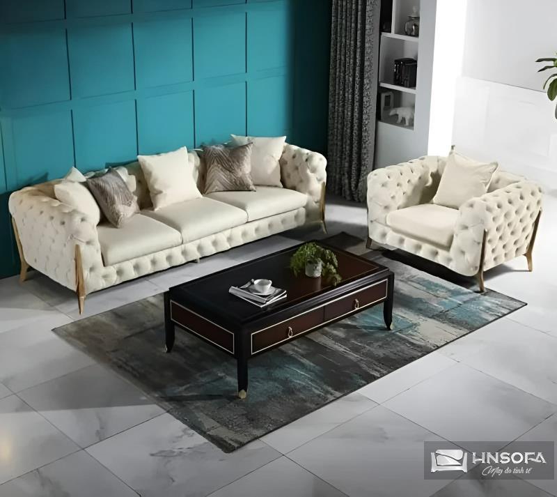 Sofa phòng chờ dáng văng tân cổ điển HNS51TCĐ