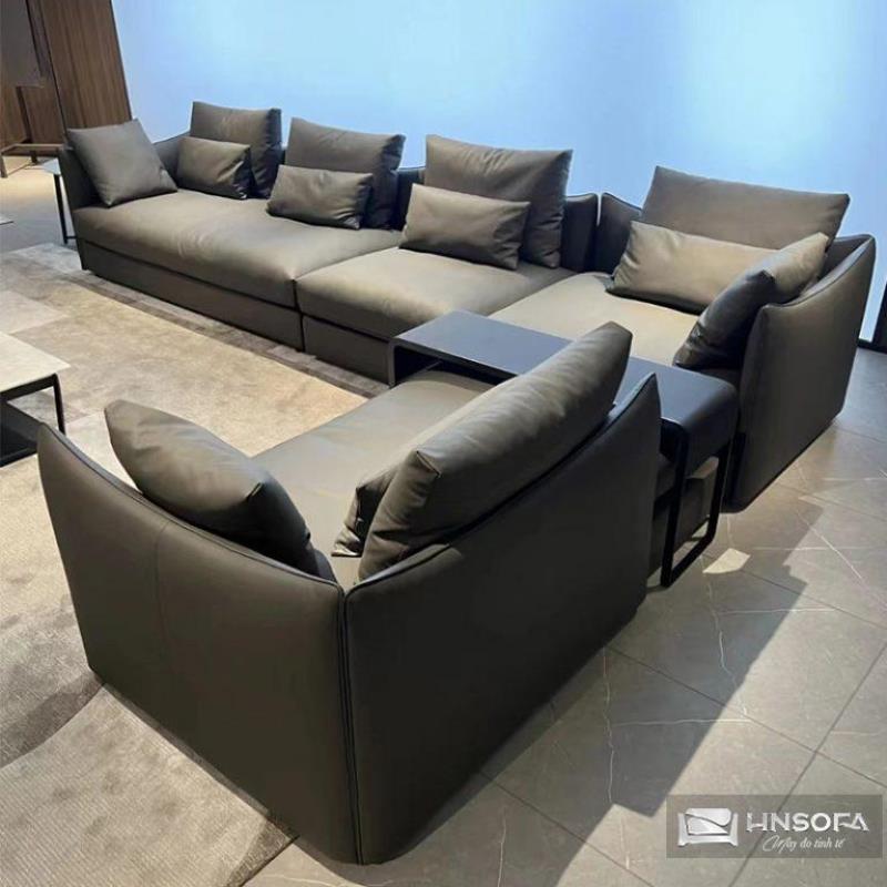 Sofa rời da bò tiếp xúc nhập khẩu Ý HNS224