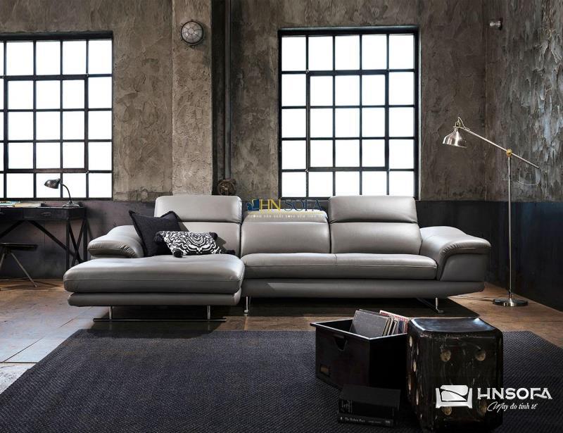 Sofa tết góc L giả da Microfiber HNS76
