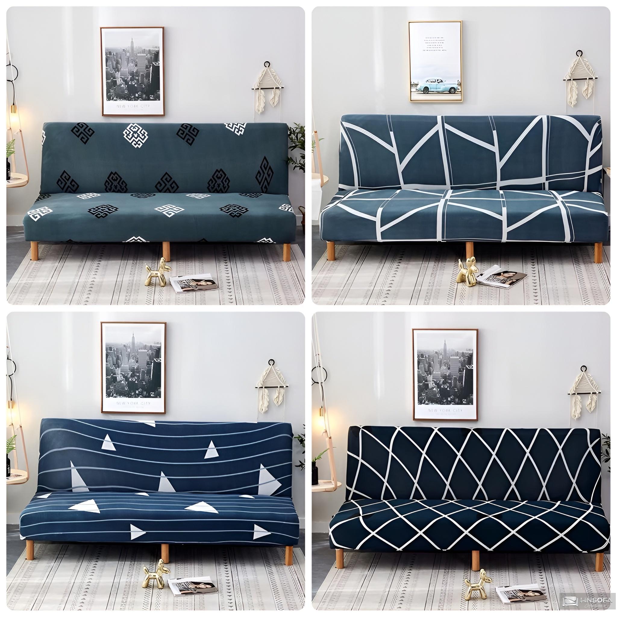 Ghế sofa vải bố có họa tiết và màu sắc độc đáo