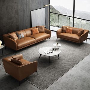 Alternative view of Ghế sofa văn phòng dáng văng bọc da phong cách Ý VP02