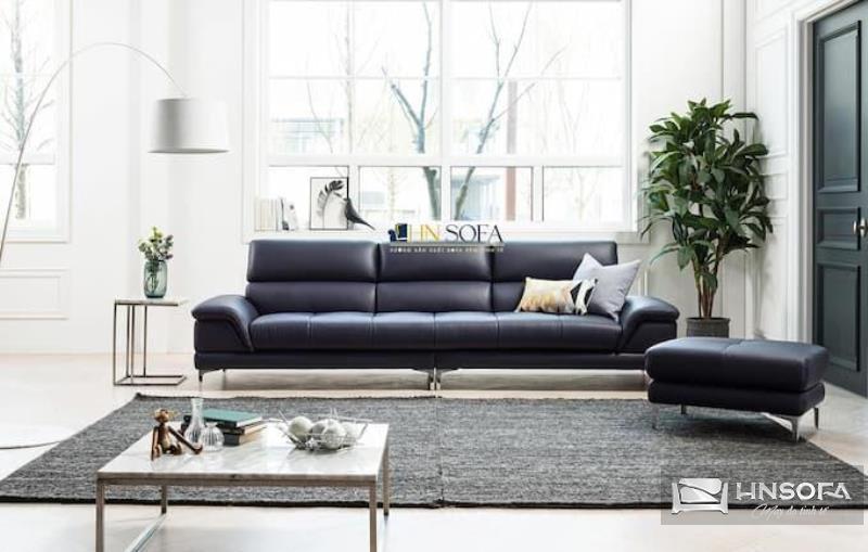 Sofa văng chân sắt HNS98 từ da bò Ý