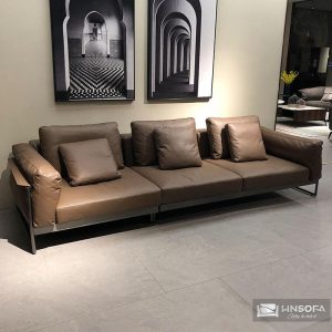 Alternative view of Sofa văng da bò Ý nhập khẩu HNS222