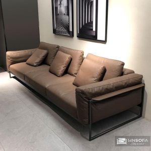 Sofa văng da bò Ý nhập khẩu HNS222