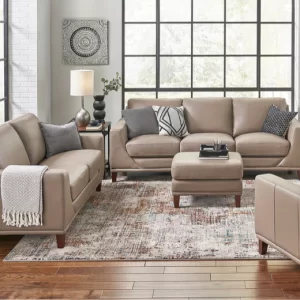 Sofa băng dài văng da bò kiểu dáng đời mới trẻ trung VP23