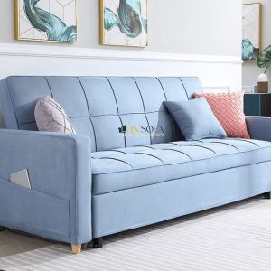 Alternative view of Mẫu sofa văng gỗ họa tiết kẻ sọc tinh tế, đời mới HNSG04