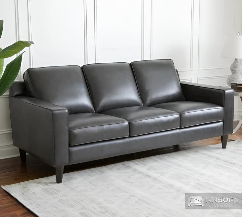 Sofa văng gỗ bọc da Anh Quốc VP28