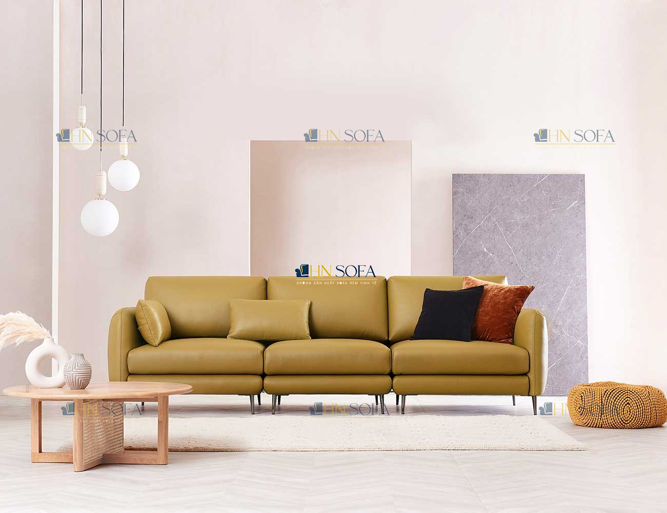 Sofa văng hiện đại HNS133 cao cấp đẹp bình dị mà vẫn tỏa sáng