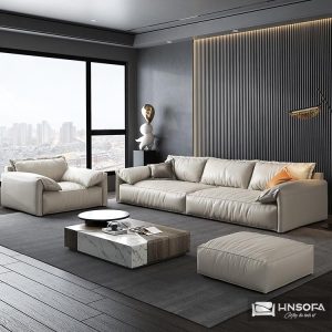 Sofa văng da bò Ý nhập khẩu HNS170