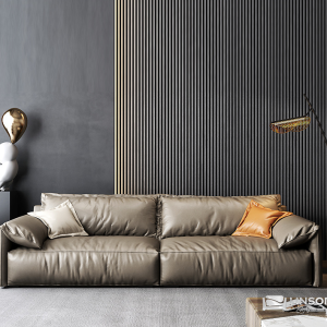 Alternative view of Sofa văng da bò Ý nhập khẩu HNS170