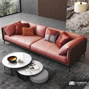 Alternative view of Sofa văng HNS171 bọc da Ý nhập khẩu