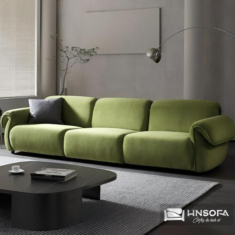 Sofa văng màu xanh lá đơn giản hợp với người mệnh Hỏa HNS180