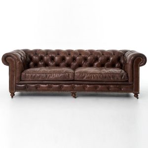 Sofa văng tân cổ điển bọc da cao cấp HNS48TCĐ sang trọng