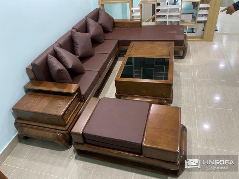 Mẫu sofa với thiết kế đùi gà tinh tế, tạo nên không gian ấm cúng và sang trọng