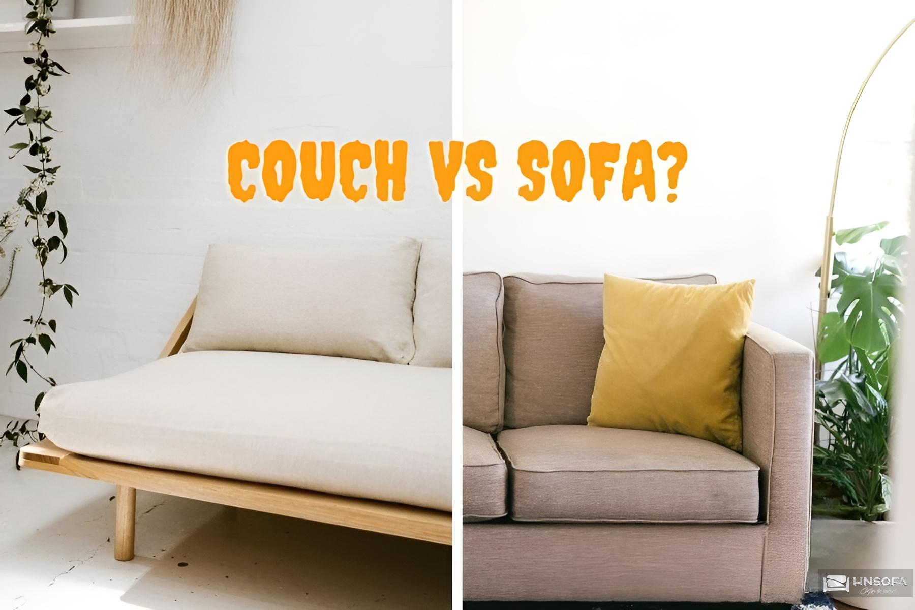 Sự khác nhau giữa sofa và ghế couch